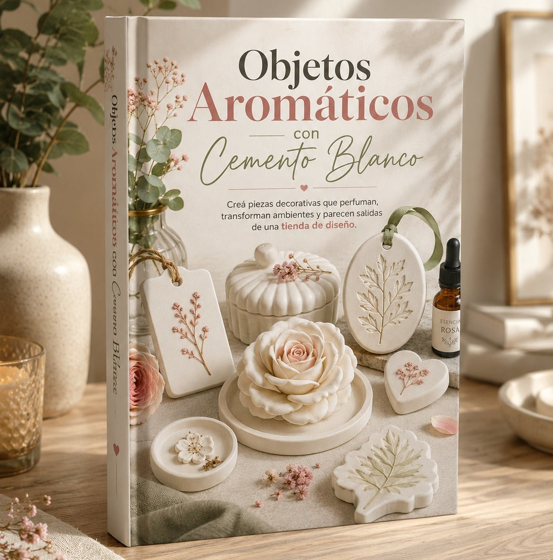 Objetos Aromáticos con Cemento Blanco + 6 bonos 🎁
